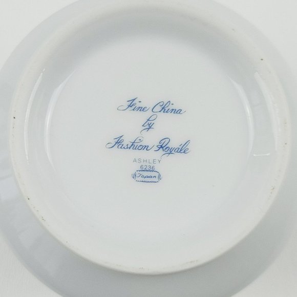 Fashion Royale Ashley Creamer & Sugar Bowl, Spring Floral Tea Decor, Japan - Picture 7 of 9